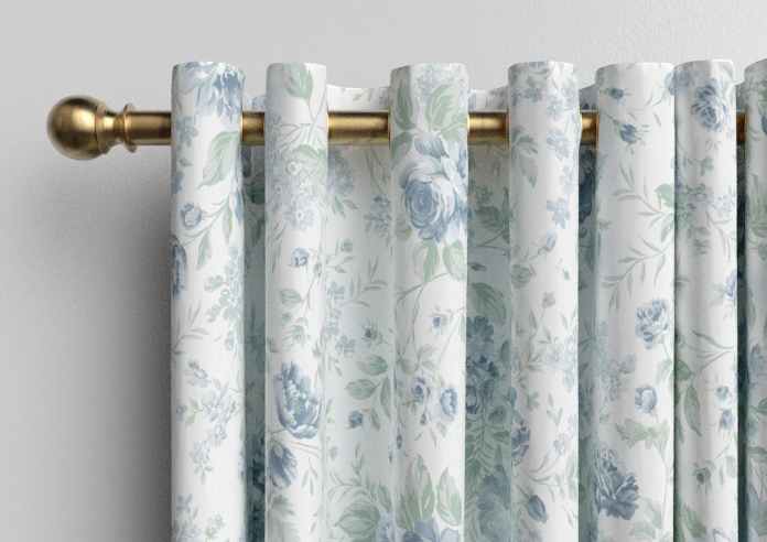 Shabby Chic by Rachel Ashwell Romantic Rose, Blue - Made to Measure Curtains - Image 12
